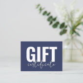 Ihr Logo Blue Business Geschenkgutschein Visitenkarte (Stehend Vorderseite)