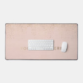 Ihr Logo Blush Gold Foil Einfache moderne Weiblich Schreibtischunterlage (Tastatur & Maus)