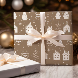 Ihr Logo Braun Bastel Weihnachten Geschenkpapier