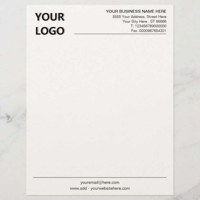 Ihr Logo-Briefkopf-Beispiel mit QR-Code Briefbogen (Vorderseite)