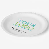 Ihr Logo, Bus. Name und Website-Promo Pappteller (Schrägansicht)