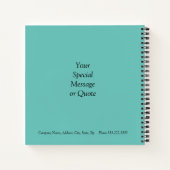 Ihr Logo, Bus.Name, Website & Info-Promo, Lt Aquam Notizblock (Rückseite)