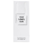 Ihr Logo | Business Corporate Modernes Beruflich Geschenktüte Für Weinflaschen (Rückseite)