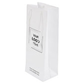 Ihr Logo | Business Corporate Modernes Beruflich Geschenktüte Für Weinflaschen (Rückseite Schrägansicht)