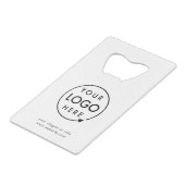 Ihr Logo | Business Corporate Modernes Minimalisti Geldbeutel Flaschenöffner (Rückseite Schrägansicht)