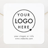 Ihr Logo | Business Corporate Modernes Minimalisti Quadratischer Aufkleber