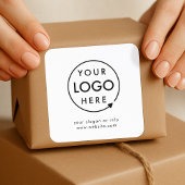 Ihr Logo | Business Corporate Modernes Minimalisti Quadratischer Aufkleber