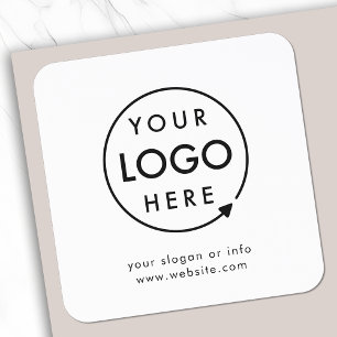 Ihr Logo Business Corporate Modernes Minimalisti Quadratischer Aufkleber