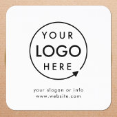 Ihr Logo | Business Corporate Modernes Minimalisti Quadratischer Aufkleber