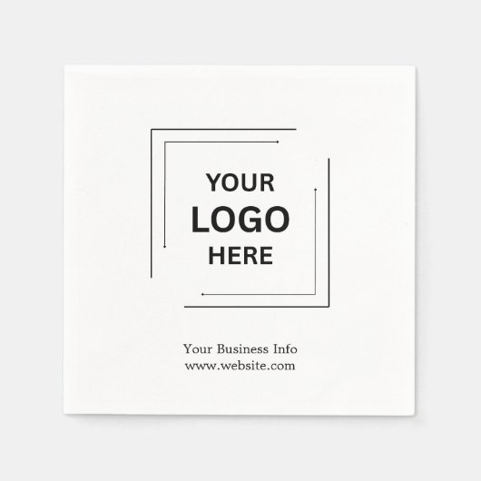 Ihr Logo | Business Corporate Modernes Minimalisti Serviette (Vorderseite)