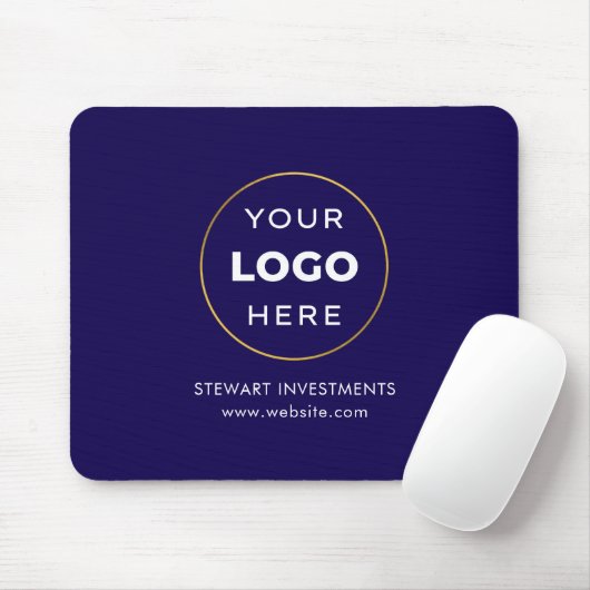 Ihr Logo-Business Corporate Navy Blue Mousepad (Mit Mouse)