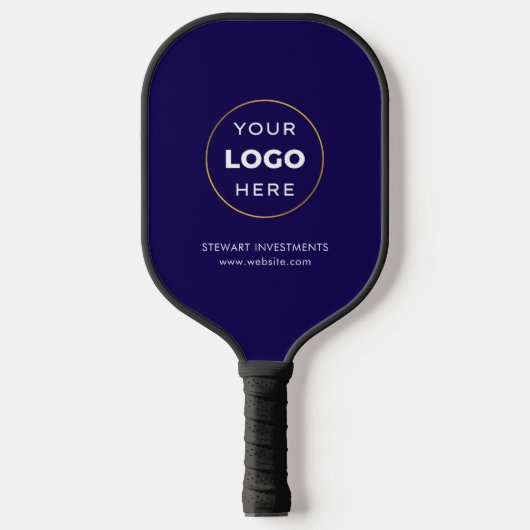 Ihr Logo-Business Corporate Navy Blue Pickleball Schläger (Vorderseite)