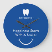 Ihr Logo | Business Dentist Modernes Minimalistisc Große Wanduhr (Vorderseite)