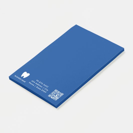 Ihr Logo | Business Dentist Modernes Minimalistisc Post-it Klebezettel (angewinkelt)