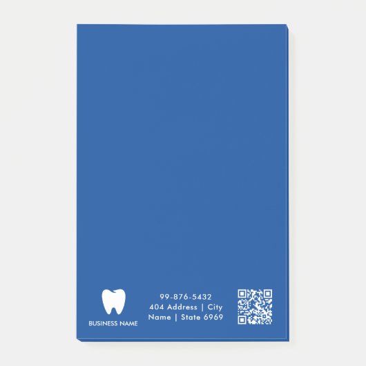 Ihr Logo | Business Dentist Modernes Minimalistisc Post-it Klebezettel (Vorderseite)