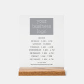 Ihr Logo Business Office Stunden Begrüßungszeichen Acrylschild (Vorderseite)