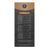 Ihr Logo-Cafeteria Kupfer Black Chalkboard Menü (Hinten)