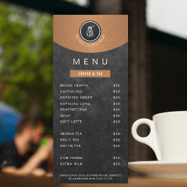 Ihr Logo-Cafeteria Kupfer Black Chalkboard Menü