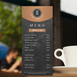 Ihr Logo-Cafeteria Kupfer Black Chalkboard Menü