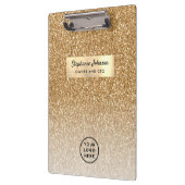 Ihr Logo Classic Gold Glitzer Ombre Klemmbrett (Links)
