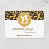 Ihr Logo Classic Leopard Print Bracelet Holder Visitenkarte (Rückseite)