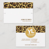 Ihr Logo Classic Leopard Print Bracelet Holder Visitenkarte (Vorne/Hinten)