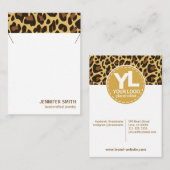 Ihr Logo Classic Leopard Print-Händler Visitenkarte (Vorne/Hinten)