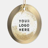 Ihr Logo Custom Christmas Ball | Hintergrund Keramik Ornament (Links)