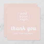 Ihr Logo dankt Ihnen für Ihr Unternehmen Dankeskarte (Vorne/Hinten)