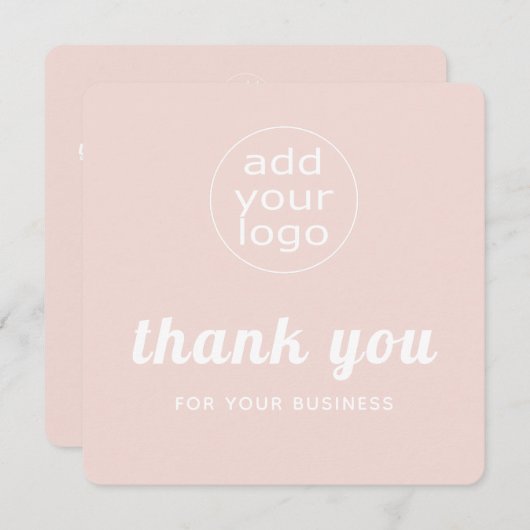 Ihr Logo dankt Ihnen für Ihr Unternehmen Dankeskarte (Vorne/Hinten)