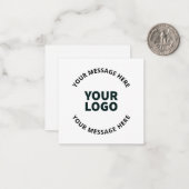 Ihr Logo, Design, Foto, Kunstwerk oder anderes Bil Mitteilungskarte (Vorderseite/Rückseite Beispiel)