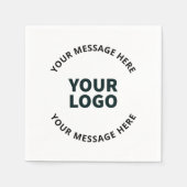 Ihr Logo, Design, Foto, Kunstwerk oder anderes Bil Serviette (Vorderseite)