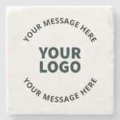 Ihr Logo, Design, Foto, Kunstwerk oder anderes Bil Steinuntersetzer (Vorderseite)