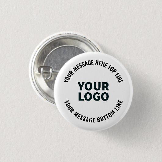 Ihr Logo-Design oder Bild | Fett bearbeitbarer Tex Button (Vorne & Hinten)