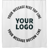 Ihr Logo-Design oder Bild | Fett bearbeitbarer Tex Duschvorhang (Vorderseite)