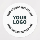 Ihr Logo-Design oder Bild | Fett bearbeitbarer Tex Etiketten (Design 1)