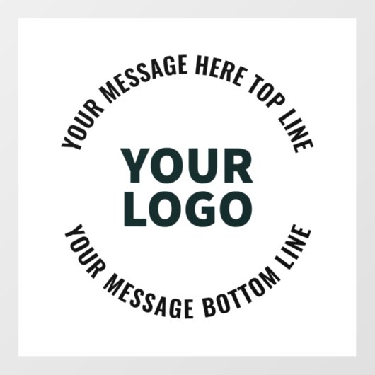 Ihr Logo-Design oder Bild | Fett bearbeitbarer Tex Fensteraufkleber (Blatt)