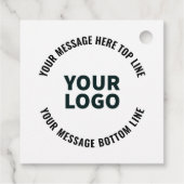 Ihr Logo-Design oder Bild | Fett bearbeitbarer Tex Geschenkanhänger (Rückseite)