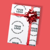 Ihr Logo-Design oder Bild | Fett bearbeitbarer Tex Geschenkpapier