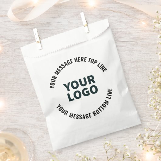 Ihr Logo-Design oder Bild | Fett bearbeitbarer Tex Geschenktütchen (Ausgeschnitten)