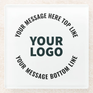 Ihr Logo-Design oder Bild   Fett bearbeitbarer Tex Glasuntersetzer