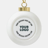 Ihr Logo-Design oder Bild | Fett bearbeitbarer Tex Keramik Kugel-Ornament (Vorderseite)