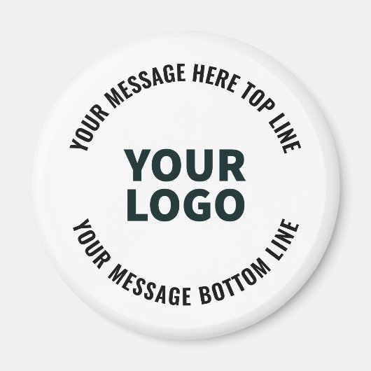 Ihr Logo-Design oder Bild | Fett bearbeitbarer Tex Magnet (Vorne)