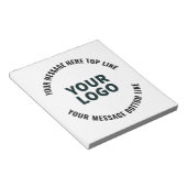 Ihr Logo-Design oder Bild | Fett bearbeitbarer Tex Notizblock (angewinkelt)