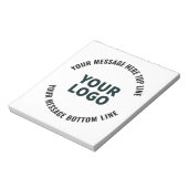 Ihr Logo-Design oder Bild | Fett bearbeitbarer Tex Notizblock (Rotiert)