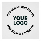 Ihr Logo-Design oder Bild | Fett bearbeitbarer Tex Poster (Vorderseite)