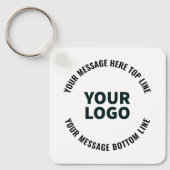 Ihr Logo-Design oder Bild | Fett bearbeitbarer Tex Schlüsselanhänger (Vorderseite)