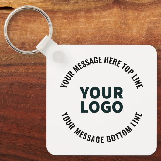Ihr Logo-Design oder Bild | Fett bearbeitbarer Tex Schlüsselanhänger (Vorderseite)