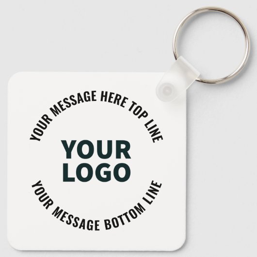 Ihr Logo-Design oder Bild | Fett bearbeitbarer Tex Schlüsselanhänger (Rückseite)