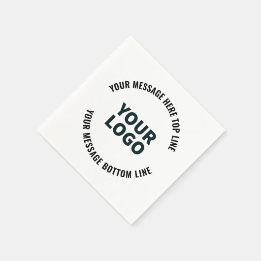 Ihr Logo-Design oder Bild | Fett bearbeitbarer Tex Serviette (Ecke)